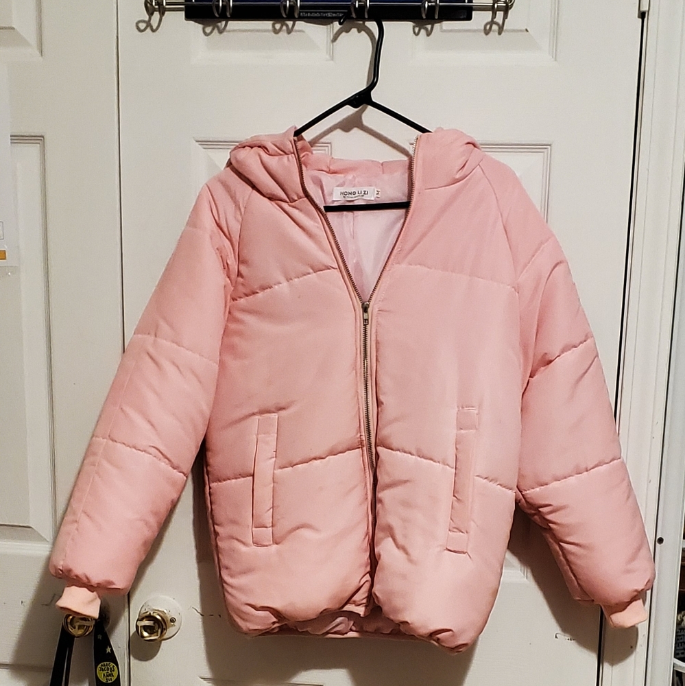 Pink Puffer Full Zip Coat